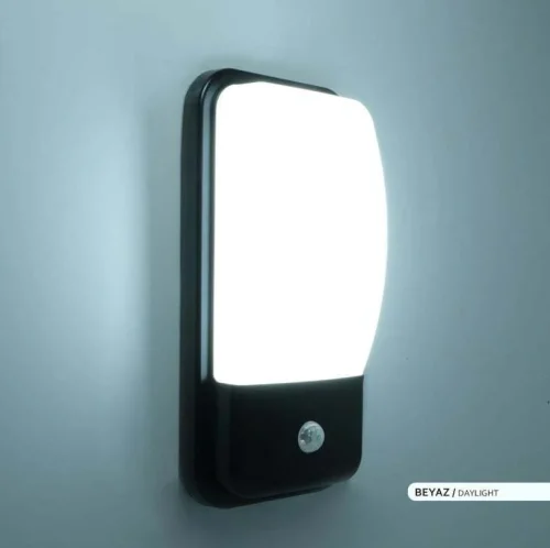 ACK AH07-05431 20W Sensörlü Led Duvar Apliği Siyah 6500K IP44 - 2