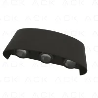 ACK AH07-07201 6*1W Siyah Aplik 3000K IP54 - 1