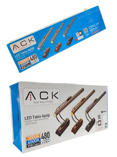 ACK AH10-00100 6W Beyaz 3000K Led Tablo Aplik - 3