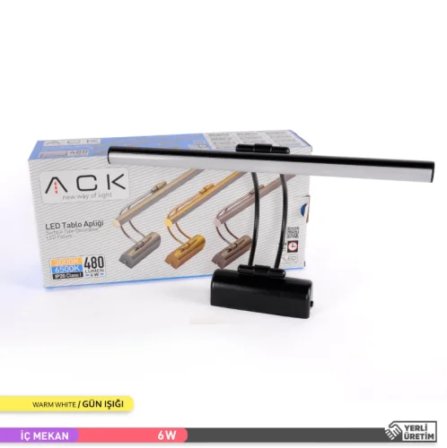 ACK AH10-00101 6W Siyah 3000K Led Tablo Aplik - 3