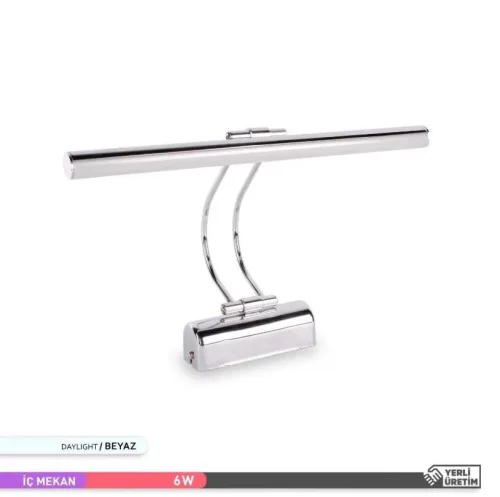ACK AH10-00135 6W Krom 6500K Led Tablo Aplik - 1