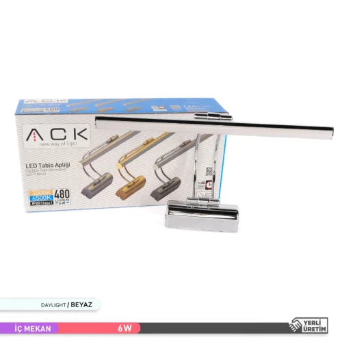 ACK AH10-00135 6W Krom 6500K Led Tablo Aplik - 4