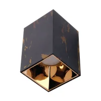 ACK AH12-07514 Sıvaüstü Dekoratif Armatür 74X110mm Siyah Reflektör Siyah Mermer Kasa - 1