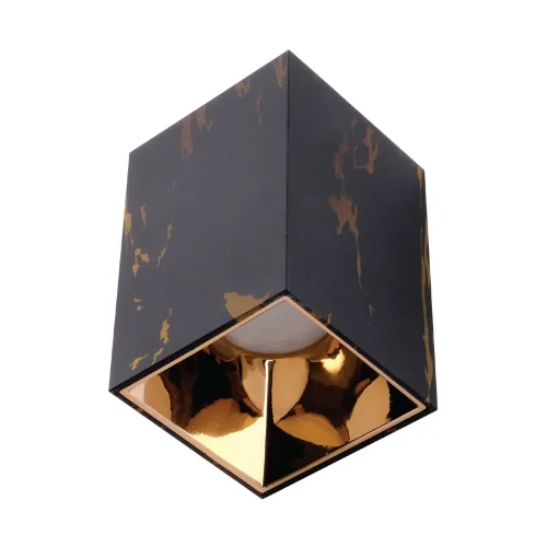 ACK AH12-07514 Sıvaüstü Dekoratif Armatür 74X110mm Siyah Reflektör Siyah Mermer Kasa - 1