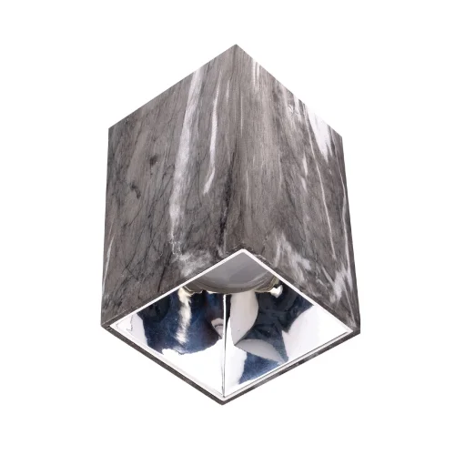 ACK AH12-07562 Sıvaüstü Dekoratif Armatür 74X110mm Parlak Altın Reflektör Gri Mermer Kasa - 1