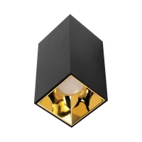 ACK AH12-07571 Sıvaüstü Dekoratif Armatür 74X110mm Parlak Gül Reflektör Siyah Kasa - 1