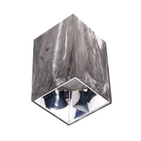 ACK AH12-07572 Sıvaüstü Dekoratif Armatür 74X110mm Parlak Gül Reflektör Gri Mermer Kasa - 1