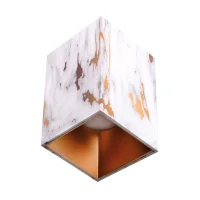 ACK AH12-07593 Sıvaüstü Dekoratif Armatür 74mm X110mm Mat Gül Reflektör Gold Mermer Kasa - 1