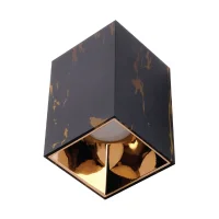 ACK AH12-07594 Sıvaüstü Dekoratif Armatür 74X110mm Mat Gül Reflektör Siyah Mermer Kasa - 1