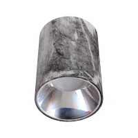 ACK AH12-08512 Sıvaüstü Dekoratif Armatür Ø80mmx110mm Siyah Reflektör Gri Mermer Kasa - 1