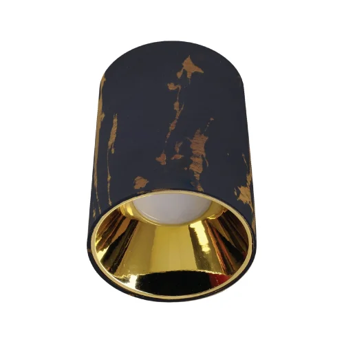 ACK AH12-08594 Sıvaüstü Dekoratif Armatür Ø80mmx110mm Mat Gül Reflektör Siyah Mermer Kasa - 1