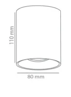 ACK AH12-08597 Sıvaüstü Dekoratif Armatür Ø80mmx110mm Mat Gül Reflektör Bakır Kasa - ACK (1)