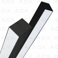 ACK AL01-10601 18W 3000K 610mm Led Linear Armatür Siyah 76mmx76mm Driverli - 1