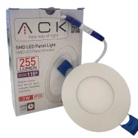 ACK AP01-00330 3W Beyaz 6500K Sıva Altı Yuvarlak Led Panel - 4