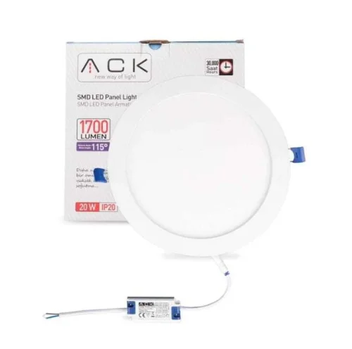 ACK AP01-02010 20 W Beyaz 4000K Yuvarlak Sıva Altı Led Panel Armatür - 2