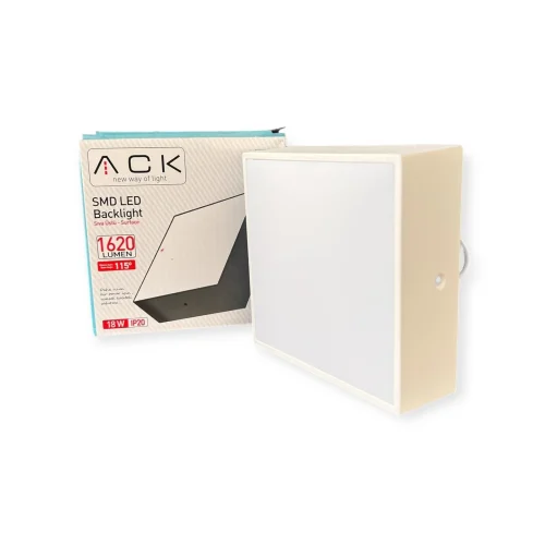ACK AP06-01830 18W Beyaz 6500K Sıva Üstü Kare Led Backlight Panel - 1