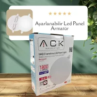 ACK AP10-01800 18W Çerçevesiz Yuvarlak Led Panel 3000K Ayarlanabılır - Sıva Altı - 2