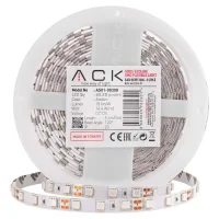 ACK AS01-00300 Üç ÇIP 3000K 60Led 12V IP20 Şerit Led 5 Metre - 1