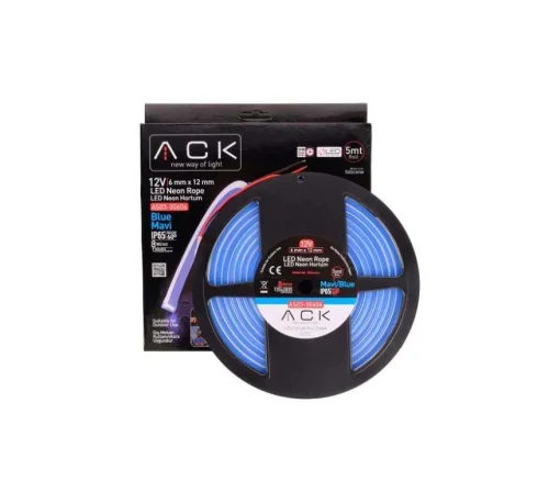 ACK AS03-00606 12V Neon Hortum Mavi 2835 5 Metre - 1