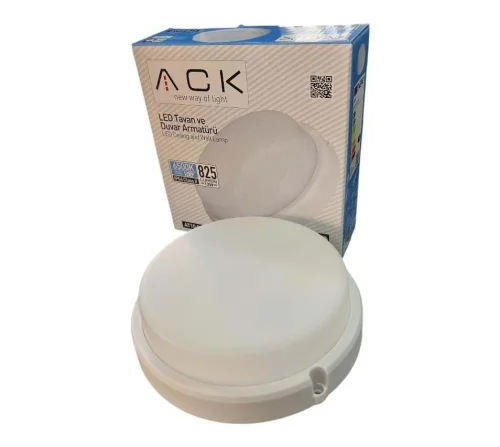 ACK AT10-01230 12W Beyaz 6500K IP54 Sıva Üstü Led Tavan Armatürü - 2