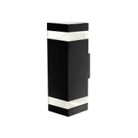 ACK AT16-11891 18W Led Duvar Armatürü Siyah Kare 6500-4000-3000K Butonlu Renk Seçeneği - 1