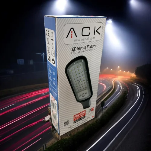 ACK AT41-15030 50W 6500K Beyaz Işık Led Sokak Armatürü - 2