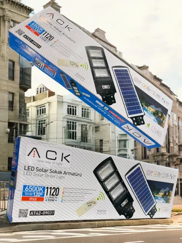 ACK AT42-09131 120W 6500K Solar Sokak Armatürü - 2