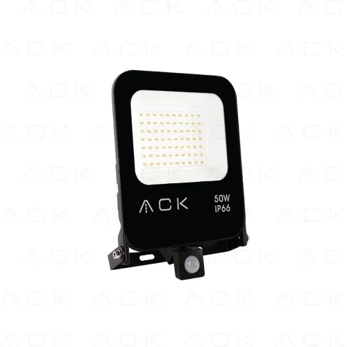 ACK AT62-25032 50W Siyah 6500K Sensörlü Led Projektör - 1