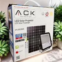 ACK AT65-05032 50W Lensli Solar Led Projektör 6500K IP65 - 2