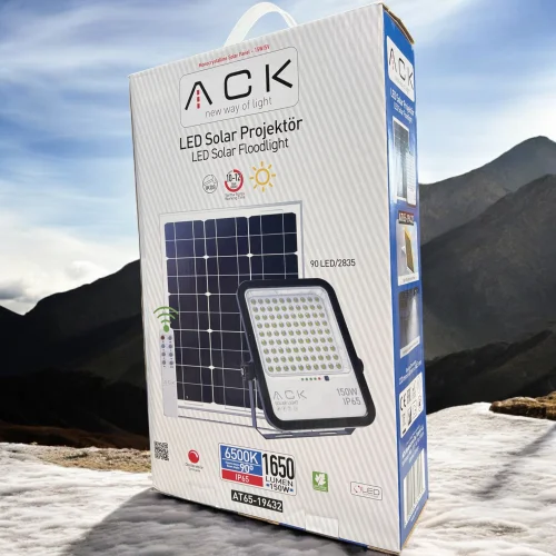 ACK AT65-19432 150W Lensli Solar Led Projektör 6500K IP65 - 2