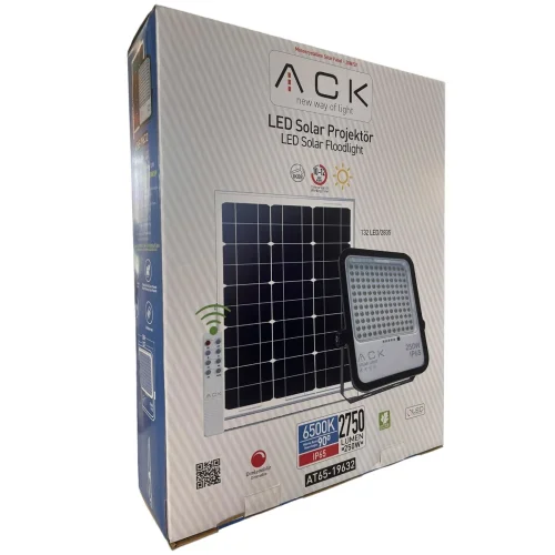 ACK AT65-19632 250W Lensli Solar Led Projektör 6500K IP65 - 2