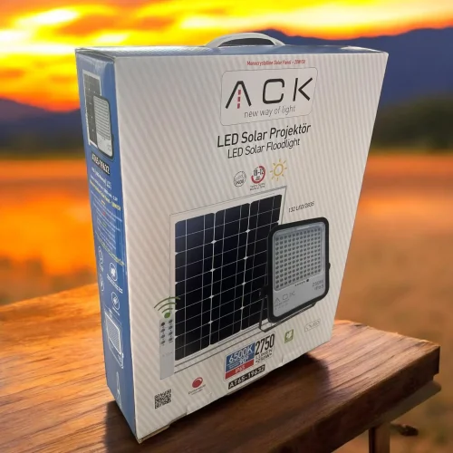 ACK AT65-19632 250W Lensli Solar Led Projektör 6500K IP65 - 3