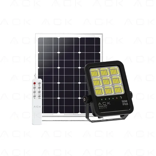 ACK AT66-05092 50W Solar Led Projektör 6500K-4000K-3000K Ayarlanabilir IP65 - 1