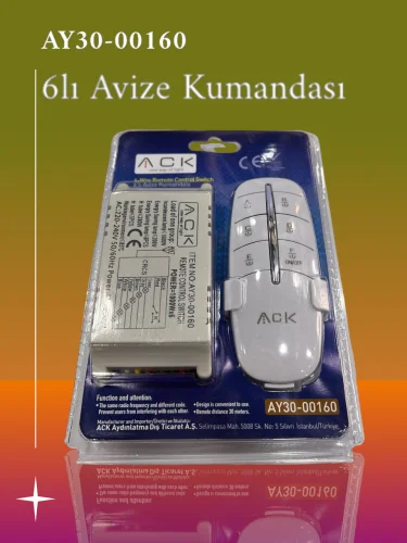 ACK AY30-00160 6'lı 220V Avıze Kumandası - 2