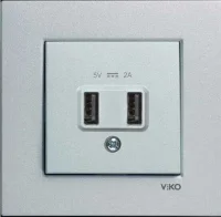 Artline 92605009 Novella/Trenda Gümüş Usb Priz Kapak 5V-2A (Mekanizma Hariç) - 1