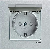 Artline 92605012 Novella/Trenda Gümüş Kapaklı Topraklı Priz Ç.K. Kapak - 1