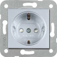 Artline 92605042 Novella/Trenda Gümüş Topraklı Priz Çocuk Korumalı Kapak (Mekanizma Hariç) - 1