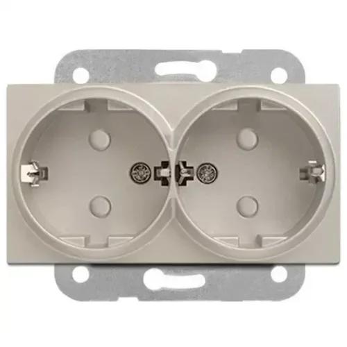 Artline 92605158 Novella/Trenda Saten İkili Topraklı Priz Çocuk Korumalı Kapak (Mekanizma Hariç) - 1