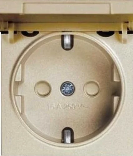 Artline 92605212 Novella/Trenda Bronz Kapaklı Topraklı Priz Çocuk Korumalı Kapak (Mekanizma Hariç) - 1