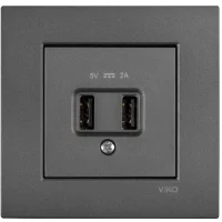 Artline 92605409 Novella/Trenda Füme Usb Priz Kapak 5V-2A (Mekanizma Hariç) - 1