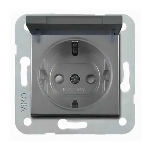 Artline 92605412 Novella/Trenda Füme Kapaklı Topraklı Priz Çocuk Korumalı Kapak (Mekanizma Hariç) - 1