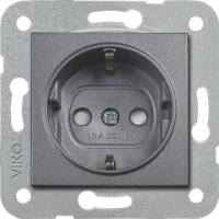 Artline 92605442 Novella/Trenda Füme Topraklı Priz Çocuk Korumalı Kapak (Mekanizma Hariç) - 1