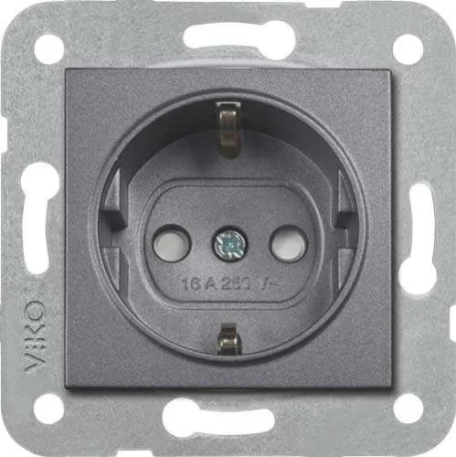 Artline 92605442 Novella/Trenda Füme Topraklı Priz Çocuk Korumalı Kapak (Mekanizma Hariç) - 1