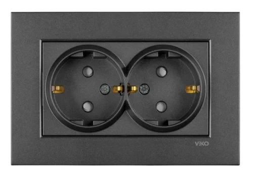 Artline 92605458 Novella/Trenda Füme İkili Topraklı Priz Çocuk Korumalı Kapak (Mekanizma Hariç) - 1