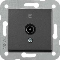 Artline 92605510 Novella/Trenda Siyah Tv Priz Kapak (Mekanizma Hariç) - 1