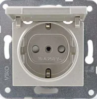 Artline 92605612 Novella/Trenda Met Beyaz Kap Topraklı Priz Çocuk Korumalı Kapak (Mekanizma Hariç) - 1