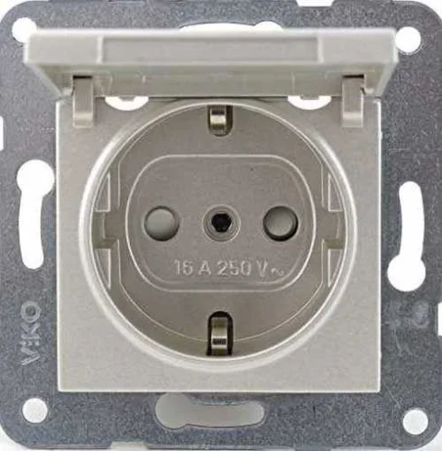 Artline 92605612 Novella/Trenda Met Beyaz Kap Topraklı Priz Çocuk Korumalı Kapak (Mekanizma Hariç) - 1