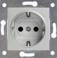 Artline 92605642 Novella/Trenda Met Beyaz Topraklı Priz Çocuk Korumalı Kapak (Mekanizma Hariç) - 1