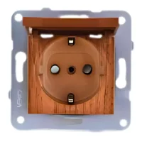 Artline 92615112 Novella/Trenda Ceviz Kapaklı Topraklı Priz Çocuk Korumalı Kapak (Mekanizma Hariç) - 1