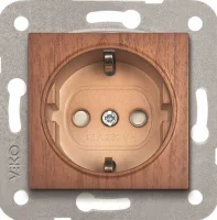 Artline 92615142 Novella/Trenda Ceviz Topraklı Priz Çocuk Korumalı Kapak (Mekanizma Hariç) - 1